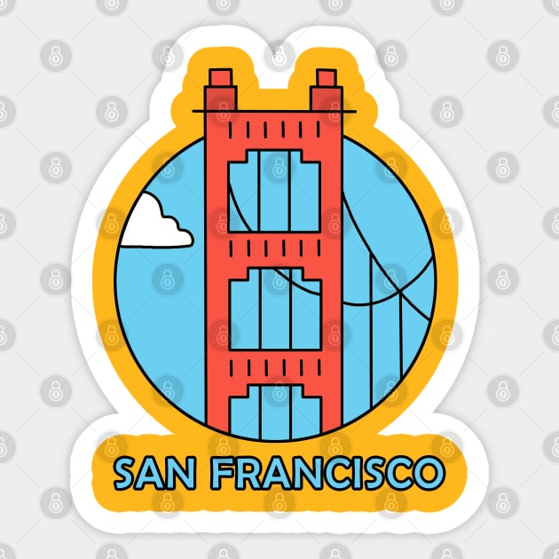 Golden Gate Bridge Sticker by valentinahramov